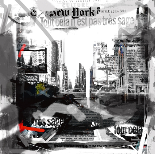 ניו יורק 2ניו יורק , קולאז', ניו יורק טיימס, שחור לבן, צילום , צילומים